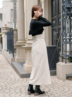 LADYMADE(レディメイド) |ケーブルフリルニットドッキングワンピース