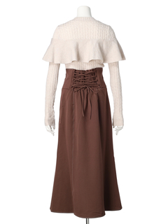 LADYMADE(レディメイド) |ケーブルフリルニットドッキングワンピース