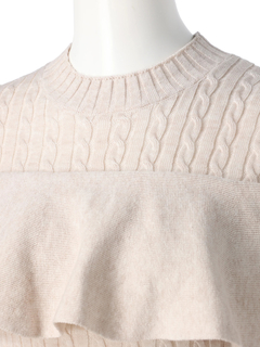 LADYMADE(レディメイド) |ケーブルフリルニットドッキングワンピース