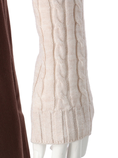 LADYMADE(レディメイド) |ケーブルフリルニットドッキングワンピース