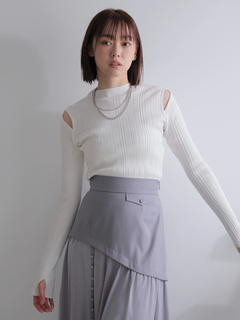 LADYMADE(レディメイド) |スリットショルダー2WAYリブニット
