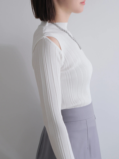LADYMADE(レディメイド) |スリットショルダー2WAYリブニット