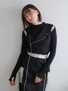 LADYMADE(レディメイド) |スリットショルダー2WAYリブニット