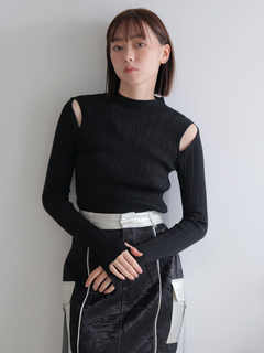 LADYMADE(レディメイド) |スリットショルダー2WAYリブニット
