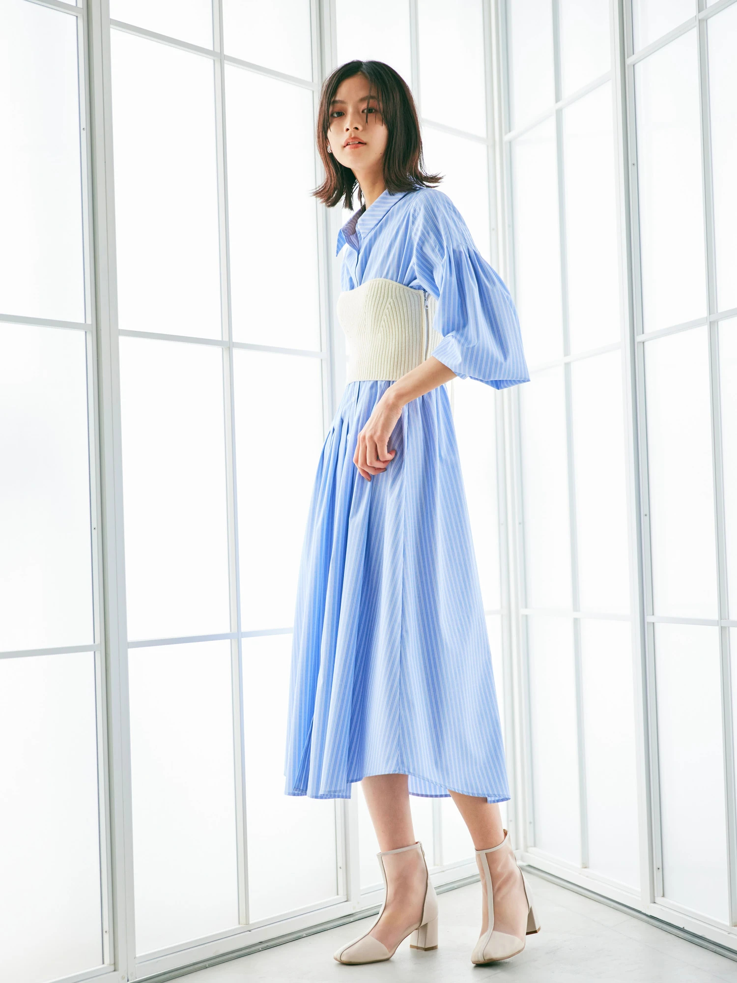 LADYMADE（レディメイド）｜ ニットビスチェSETシャツワンピース