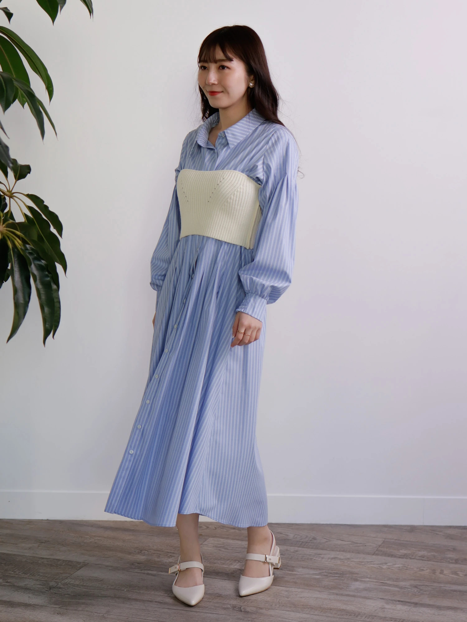 LADYMADE（レディメイド）｜ ニットビスチェSETシャツワンピース