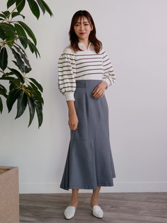 LADYMADE(レディメイド) |シャツレイヤードボリュームスリーブニット
