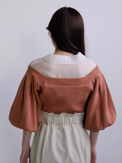 LADYMADE(レディメイド) |シャツレイヤードボリュームスリーブニット