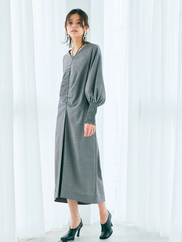 LADYMADE(レディメイド) |フロントシャーリングワンピース