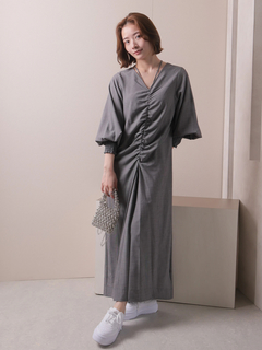 LADYMADE(レディメイド) |フロントシャーリングワンピース