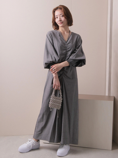 LADYMADE(レディメイド) |フロントシャーリングワンピース