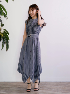 LADYMADE(レディメイド) |クロスフロントストライプワンピース