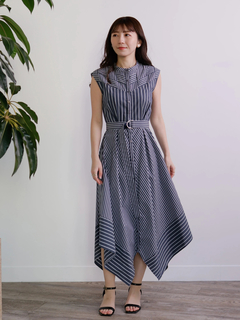 LADYMADE(レディメイド) |クロスフロントストライプワンピース