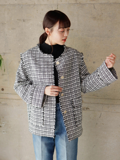 LADYMADE(レディメイド) |2WAYスリーブツイードジャケット