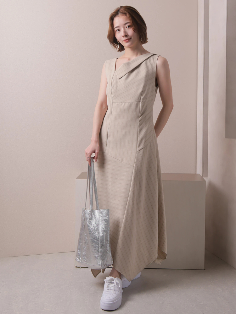 LADYMADE(レディメイド) |アシメストライプワンピース