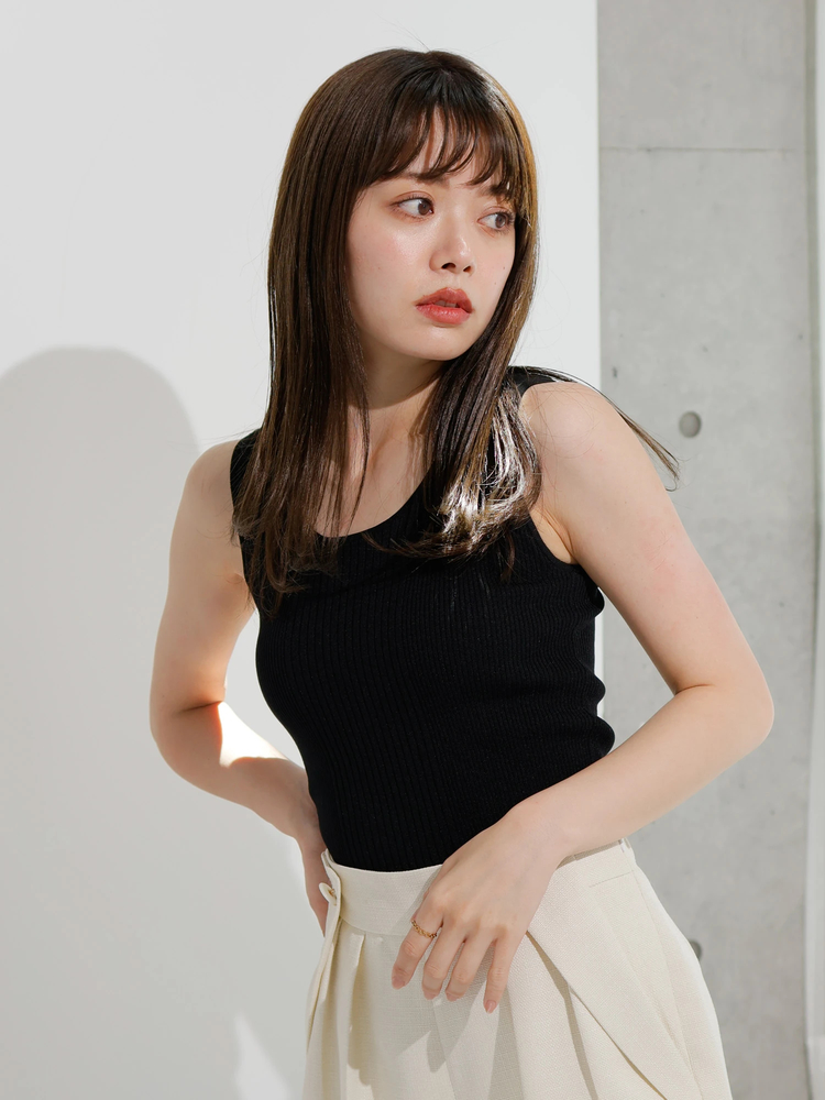 LADYMADE(レディメイド) |パッド付リブニットタンク