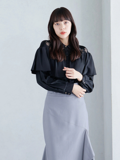 LADYMADE(レディメイド) |ベロアオパールフリルブラウス