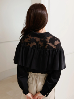 LADYMADE(レディメイド) |ベロアオパールフリルブラウス