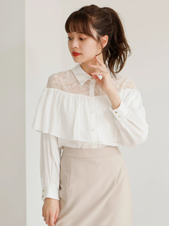 LADYMADE(レディメイド) |ベロアオパールフリルブラウス