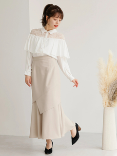 LADYMADE(レディメイド) |ベロアオパールフリルブラウス