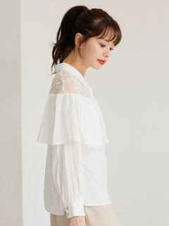 LADYMADE(レディメイド) |ベロアオパールフリルブラウス