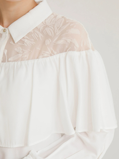 LADYMADE(レディメイド) |ベロアオパールフリルブラウス