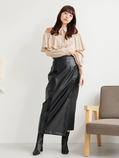 LADYMADE(レディメイド) |ベロアオパールフリルブラウス