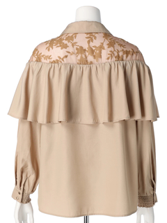 LADYMADE(レディメイド) |ベロアオパールフリルブラウス