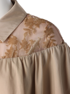 LADYMADE(レディメイド) |ベロアオパールフリルブラウス