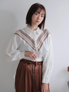 LADYMADE(レディメイド) |リブライン切り替えシャツ