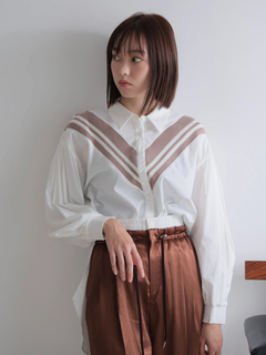 LADYMADE(レディメイド) |リブライン切り替えシャツ