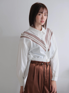 LADYMADE(レディメイド) |リブライン切り替えシャツ