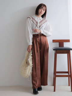 LADYMADE(レディメイド) |リブライン切り替えシャツ