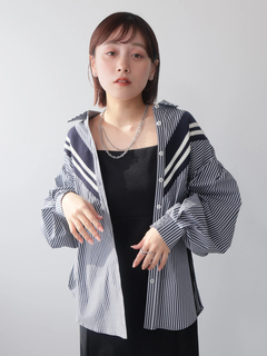 LADYMADE(レディメイド) |リブライン切り替えシャツ