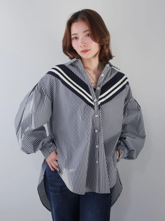 LADYMADE(レディメイド) |リブライン切り替えシャツ