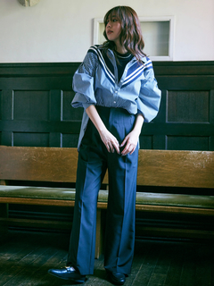 LADYMADE(レディメイド) |リブライン切り替えシャツ