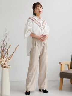 LADYMADE(レディメイド) |リブライン切り替えシャツ