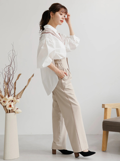 LADYMADE(レディメイド) |リブライン切り替えシャツ