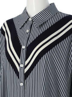 LADYMADE(レディメイド) |リブライン切り替えシャツ