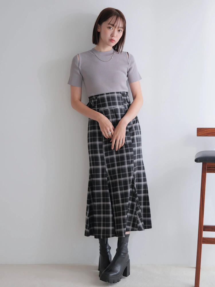 LADYMADE(レディメイド) |2WAYショルダーニットドッキングワンピース