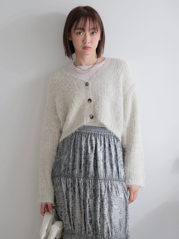 LADYMADE(レディメイド) |2WAYスリーブフェザーニットカーデ