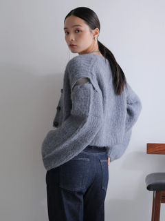 LADYMADE(レディメイド) |2WAYスリーブフェザーニットカーデ