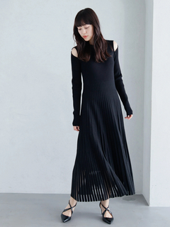 LADYMADE(レディメイド) |スリットスリーブプリーツニットワンピース