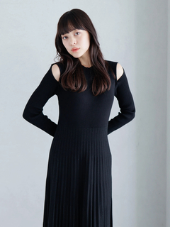 LADYMADE(レディメイド) |スリットスリーブプリーツニットワンピース