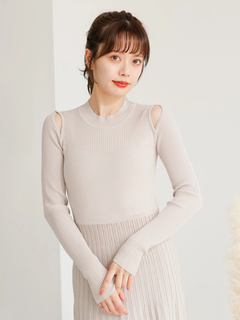 LADYMADE(レディメイド) |スリットスリーブプリーツニットワンピース