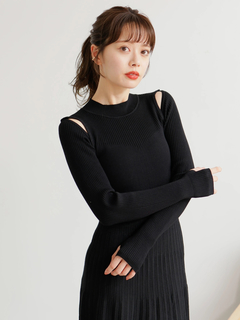 LADYMADE(レディメイド) |スリットスリーブプリーツニットワンピース