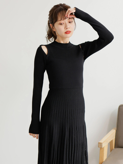 LADYMADE(レディメイド) |スリットスリーブプリーツニットワンピース