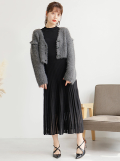 LADYMADE(レディメイド) |スリットスリーブプリーツニットワンピース