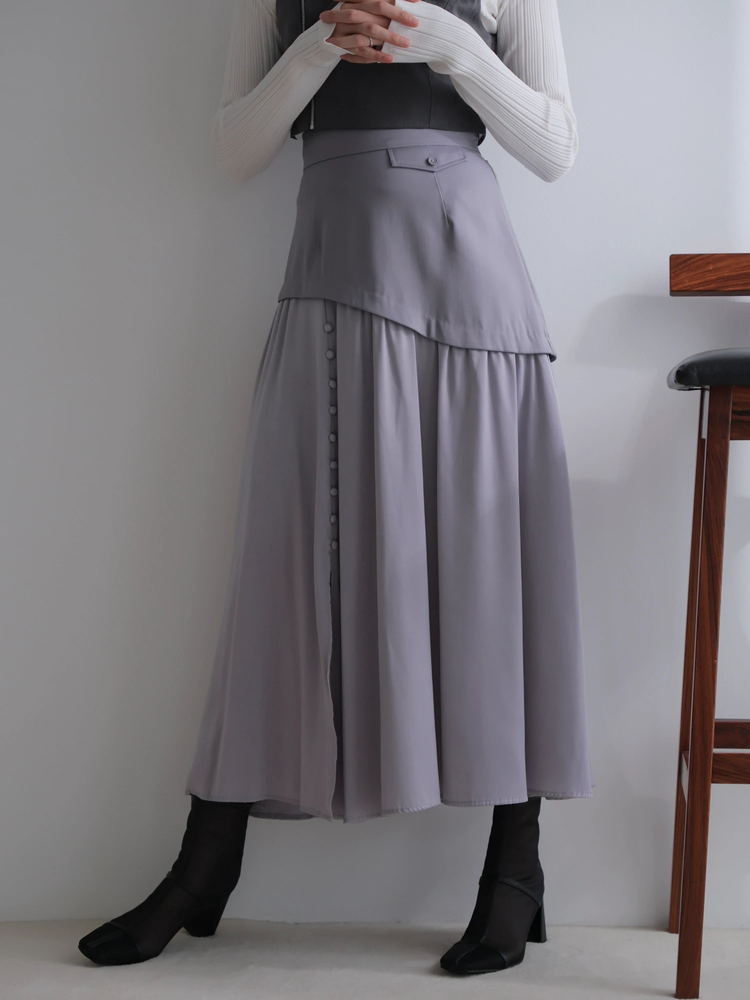 LADYMADE(レディメイド) |サテンスリットフレアスカート