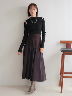 LADYMADE(レディメイド) |サテンスリットフレアスカート